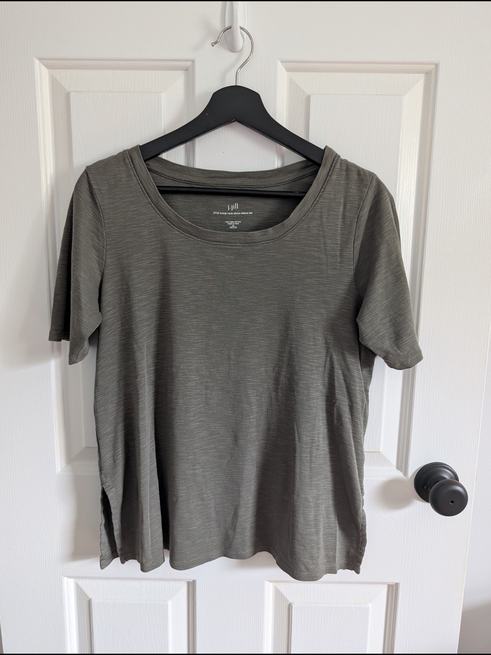 J. Jill Olive Green Short Sleeve Tee